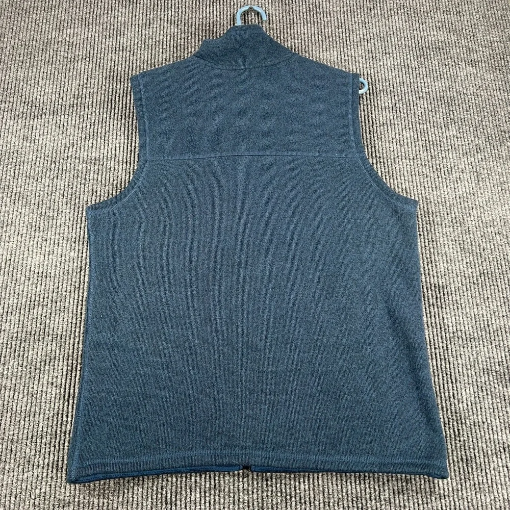 The North Face Sweatshirt Mens Large Blue Sleeveless Full Zip Mock Neck Fleece